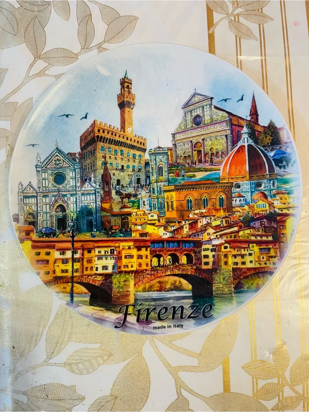 Firenze Florence ITALY souvenir CERAMIC plate Platter